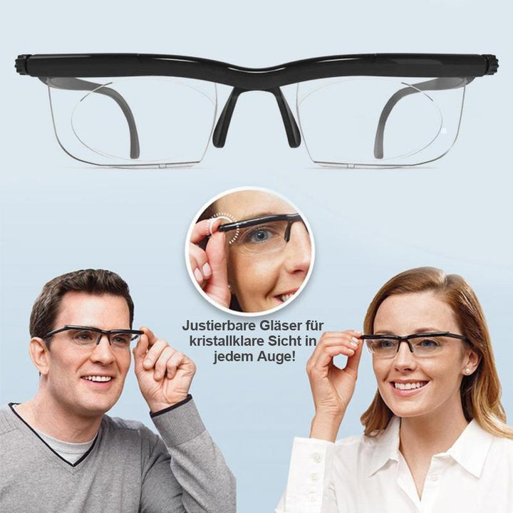 Sandsberg | Fokuserbar Läsbrille Unisex | Justerbar Zoomlins | Svart