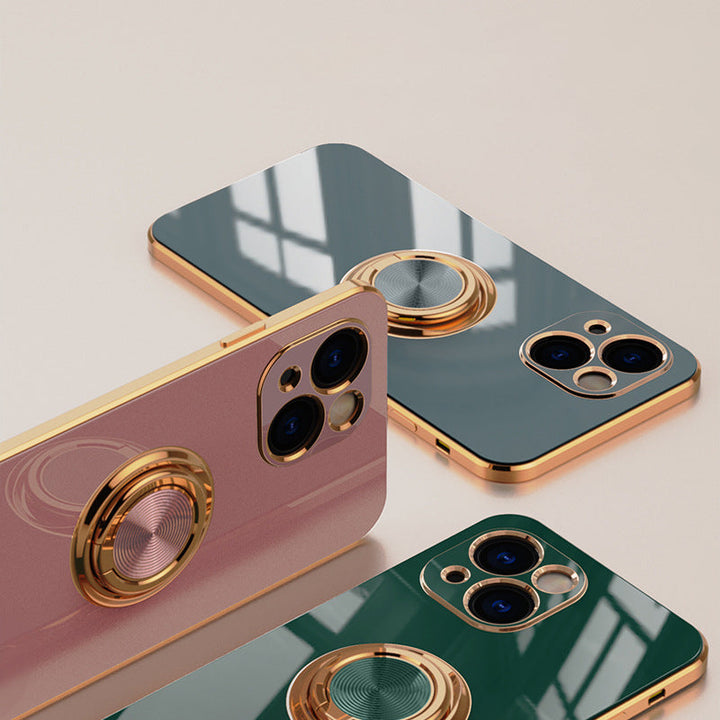 Platt iPhone-fodral med ring | Karnz