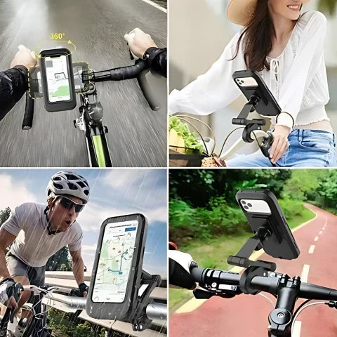 SafeRide Vattentät Mobilhållare – 360° roterbar för cykel och regnväder