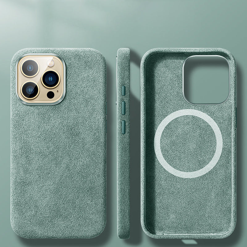 Italienskt Alcantara-magnetfodral för iPhone