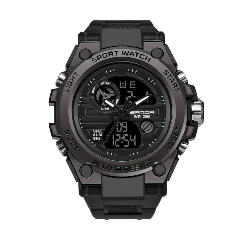 ⌚Sportig Dual-Display Mode Multifunktionell vattentät lysande herrarmbandsur