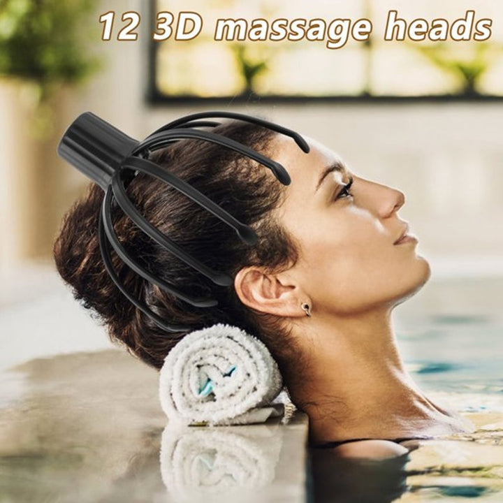 Huvudmassageapparat med bläckfiskmotiv