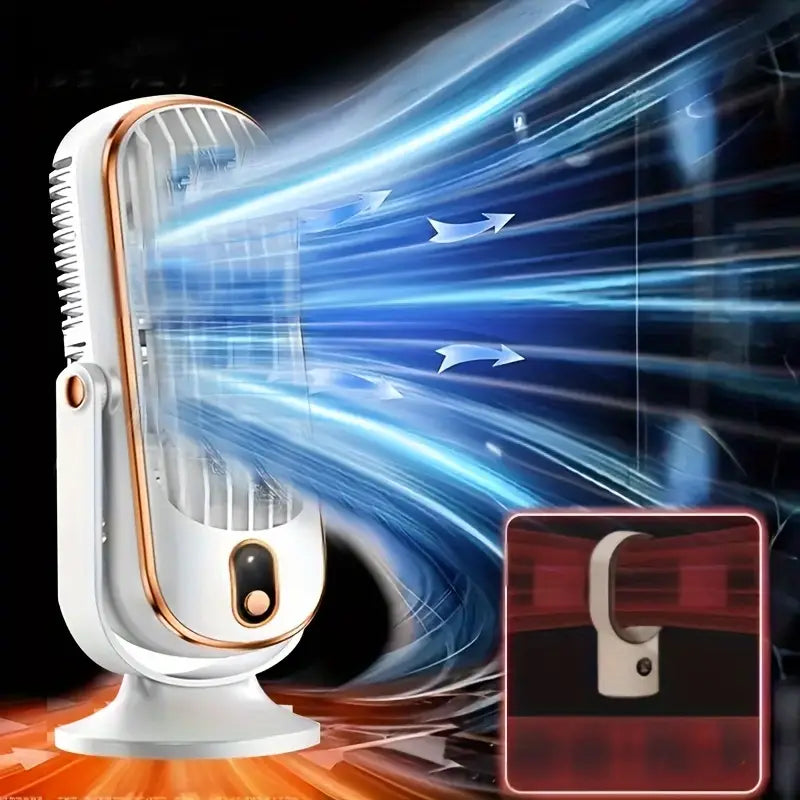 Bärbar Mini-Luftkylare med USB-laddning – 5 hastigheter &amp; 720° rotation | Karnz
