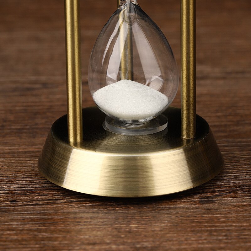 Karnz | 3/5/10 minuter Retro Metall Hantverk Sandur Pendel Hemkontor Skrivbord Arrangement Ornament Sand Timer Sandglas Dekoration