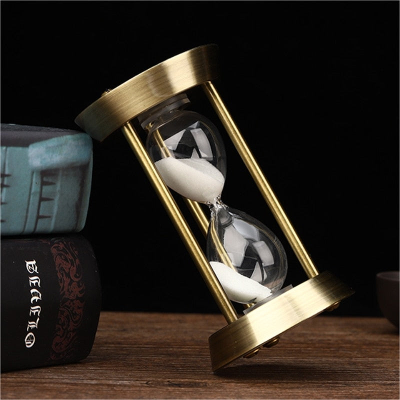 Karnz | 3/5/10 minuter Retro Metall Hantverk Sandur Pendel Hemkontor Skrivbord Arrangement Ornament Sand Timer Sandglas Dekoration