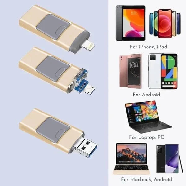 Sandsberg | 4-i-1 USB-minne | Hög hastighet datalagring med flera anslutningar