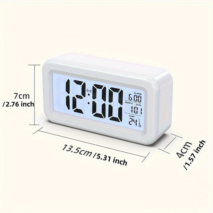 Sandsberg | Slank Digital Väckarklocka | LCD-Display med Snooze-funktion | Flera färger