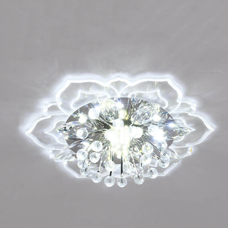 Karnz GlowPetal | LED Kristall Taklampa | Blomform, RGB Färgväxling &amp; energieffektiv