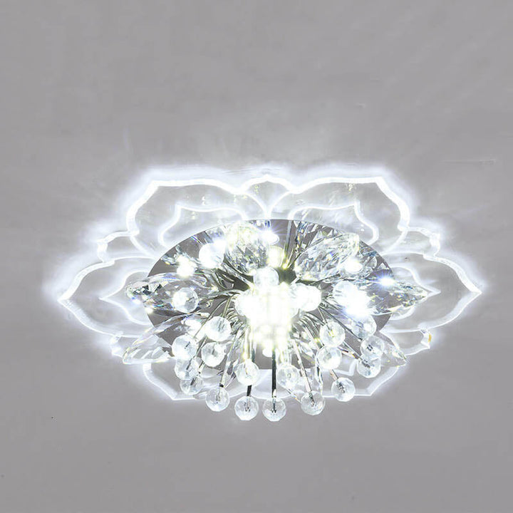 Karnz GlowPetal | LED Kristall Taklampa | Blomform, RGB Färgväxling &amp; energieffektiv