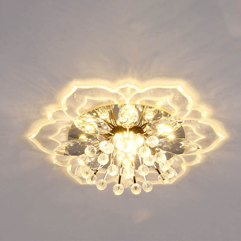 Karnz GlowPetal | LED Kristall Taklampa | Blomform, RGB Färgväxling &amp; energieffektiv
