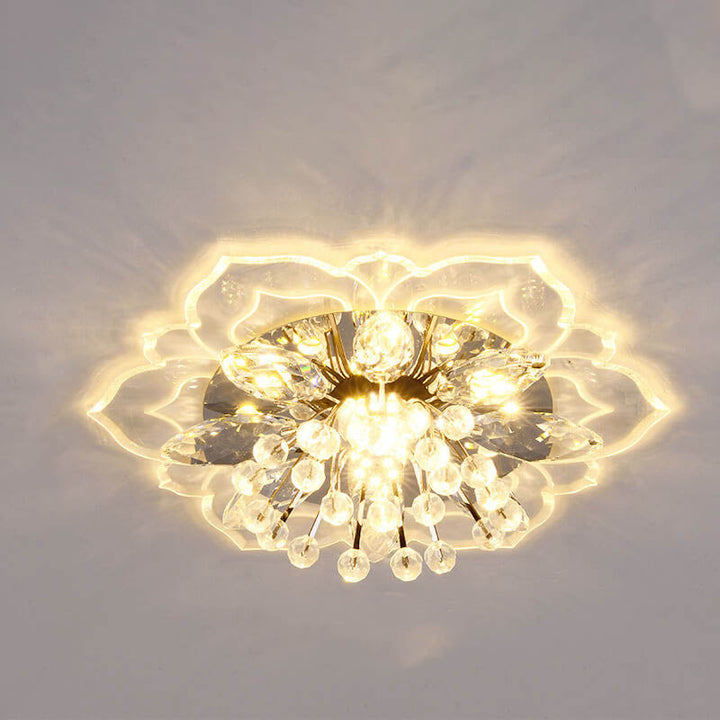 Karnz GlowPetal | LED Kristall Taklampa | Blomform, RGB Färgväxling &amp; energieffektiv