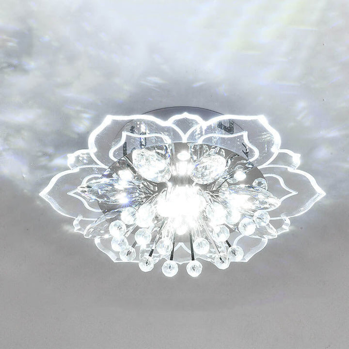 Karnz GlowPetal | LED Kristall Taklampa | Blomform, RGB Färgväxling &amp; energieffektiv