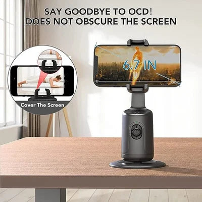 📸360° Rotation Smart Auto Ansiktsigenkänning Hållare