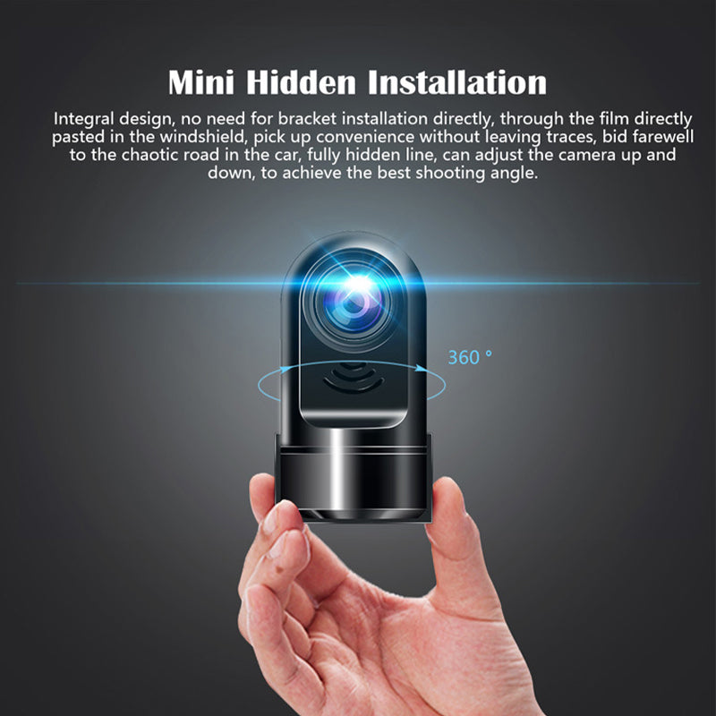 1080P HD Mini ADAS Dashcam med 360° vridfunktion