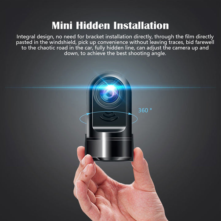 1080P HD Mini ADAS Dashcam med 360° vridfunktion