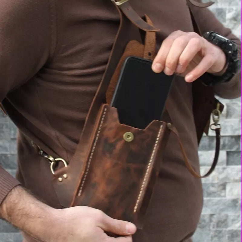 Medeltida Steampunk Retro Axelväska med Axelrem