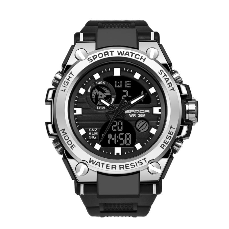 ⌚Sportig Dual-Display Mode Multifunktionell vattentät lysande herrarmbandsur