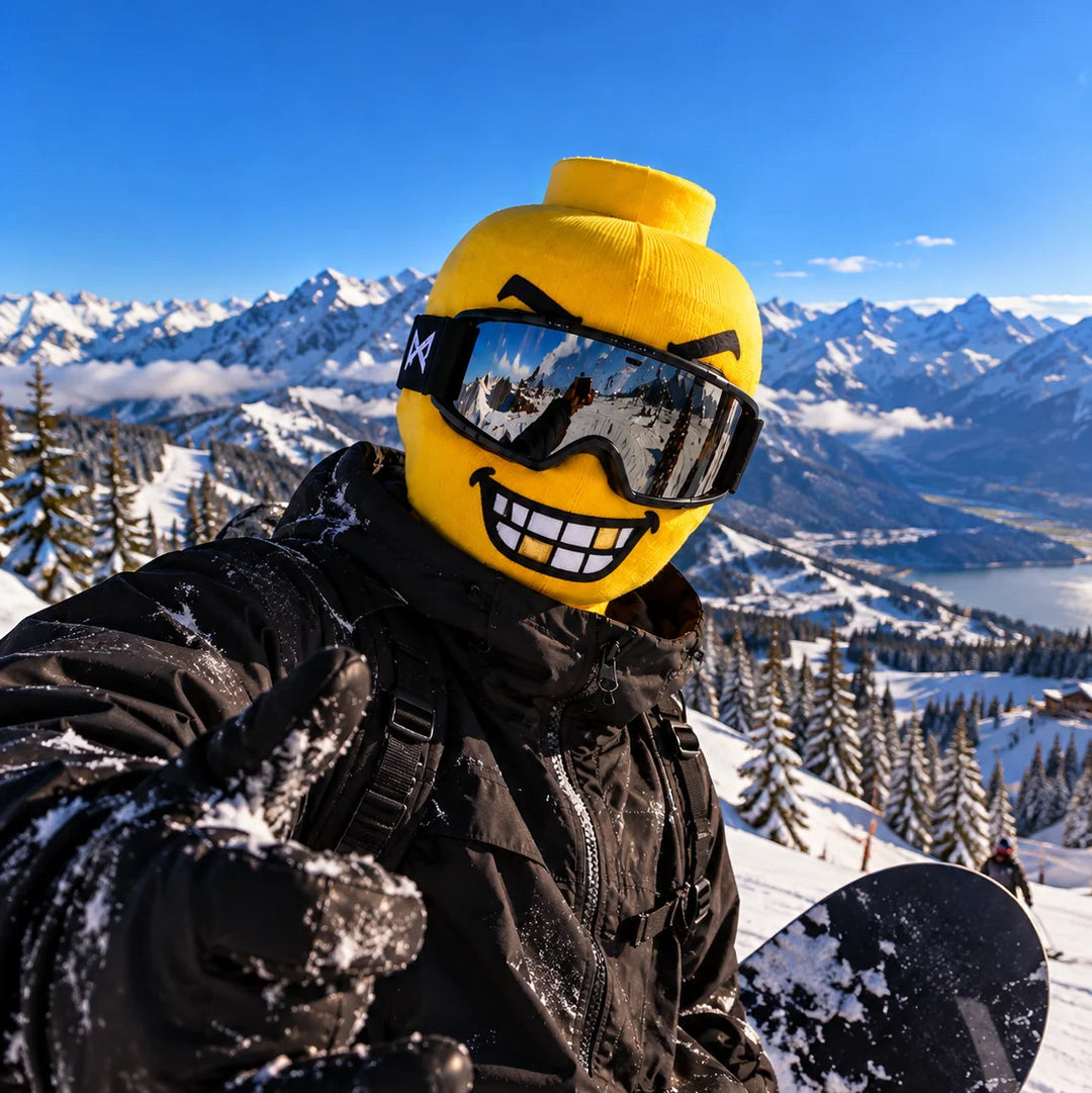 Balaklava med roligt tryck – mjuk skidmask i one size