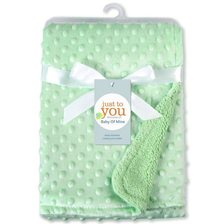 Prickig babyfilt i minky och fleece