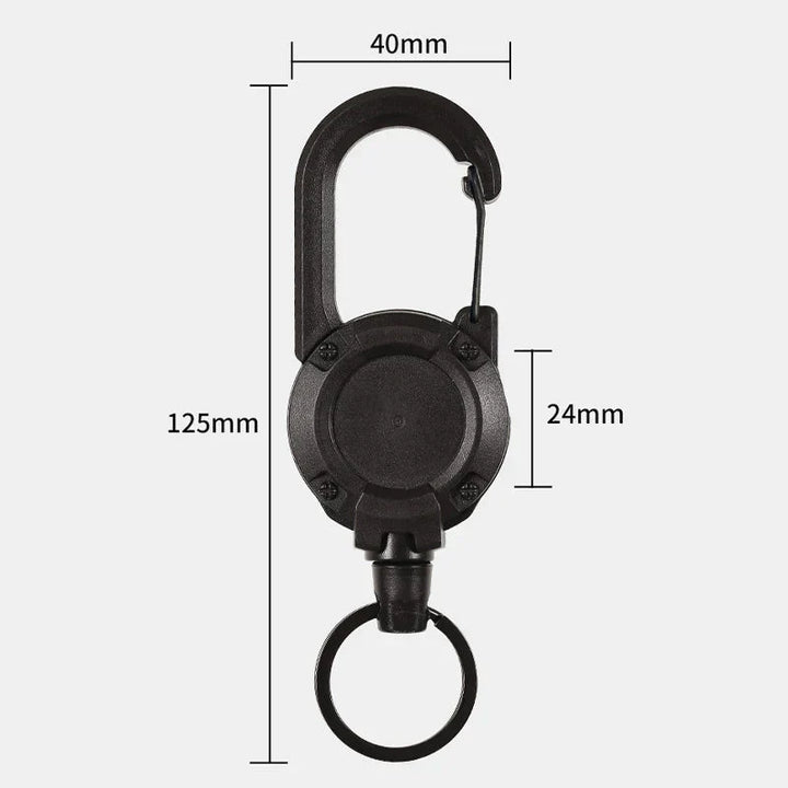 Taktisk Anti-Stöld Metall Kabel Nyckelring Utdragbar Automatisk Utomhus Luya | Karnz