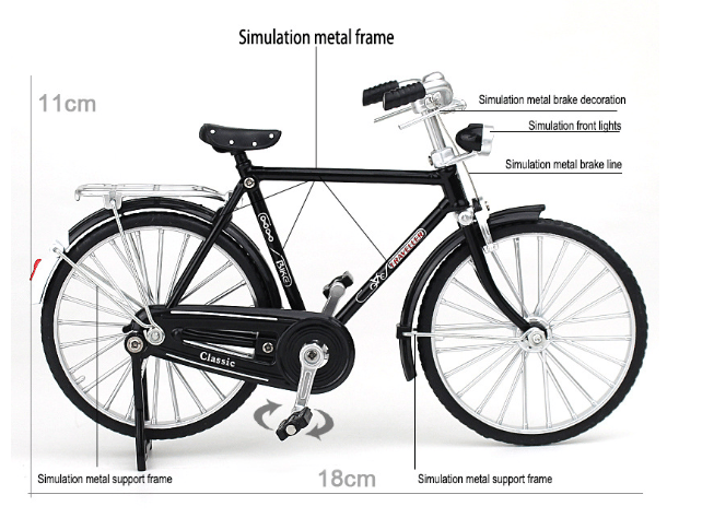 Cykelmodell i skala 1:1 för att bygga själv