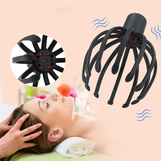 Huvudmassageapparat med bläckfiskmotiv