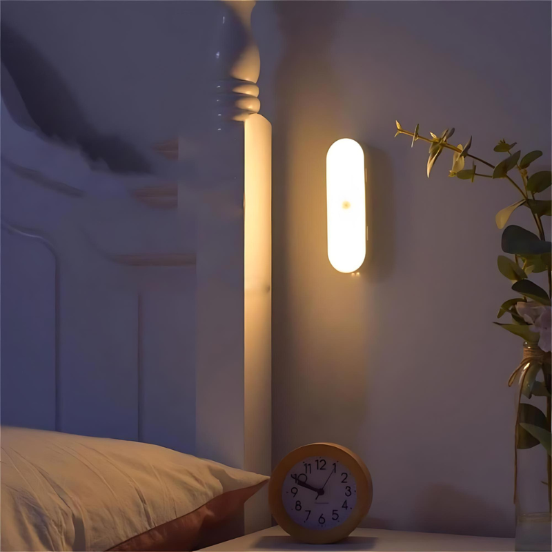 LED Vägglampa med Rörelsesensor och USB-laddning