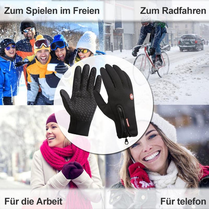 Högkvalitativa, varma, vindtäta och vattentäta touchscreen-handskar, Unisex