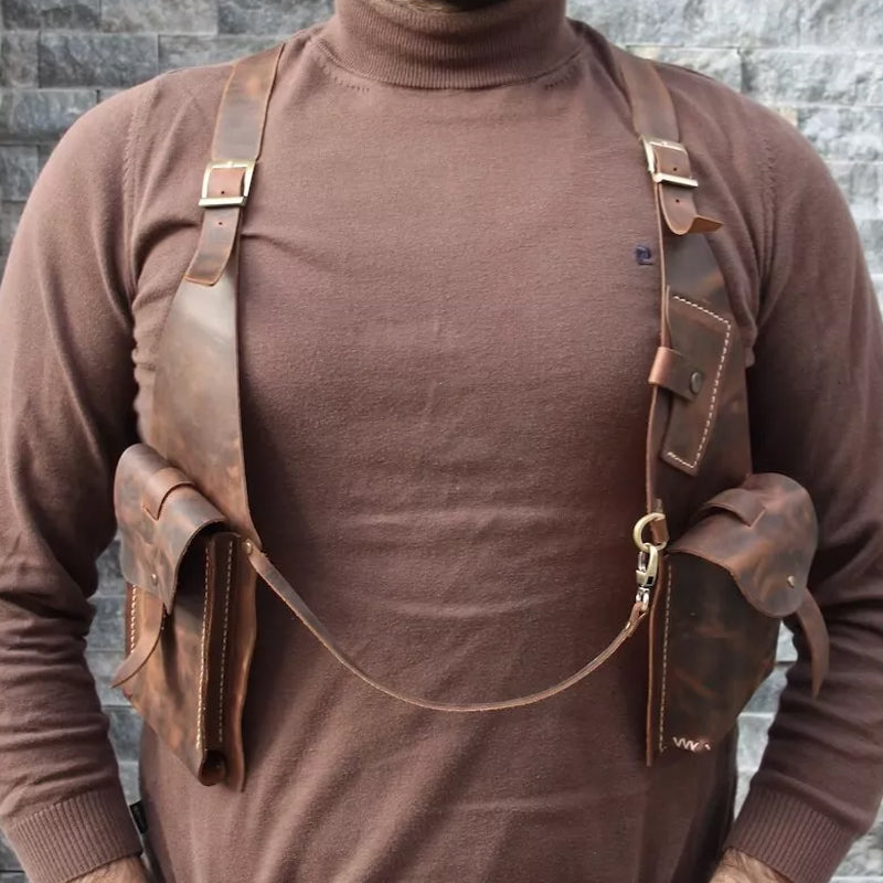 Medeltida Steampunk Retro Axelväska med Axelrem
