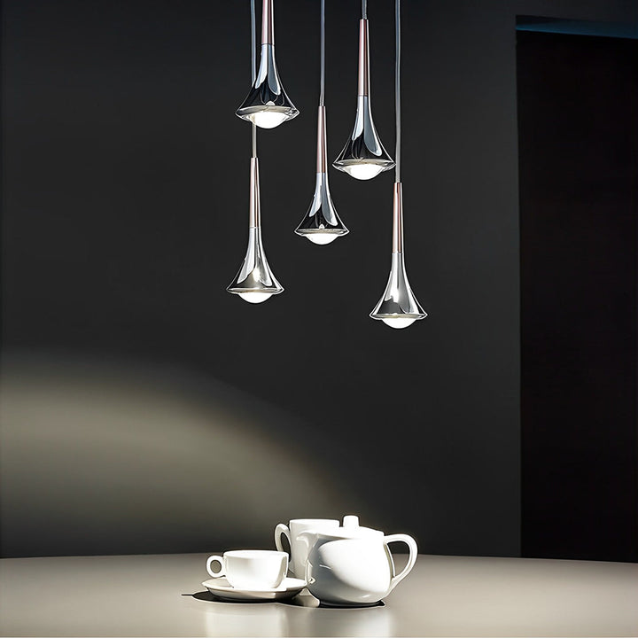 Modern LED Pendellampa i Droppform – Justerbar Metallkrona för Vardagsrum, Sovrum och Matrum | Karnz