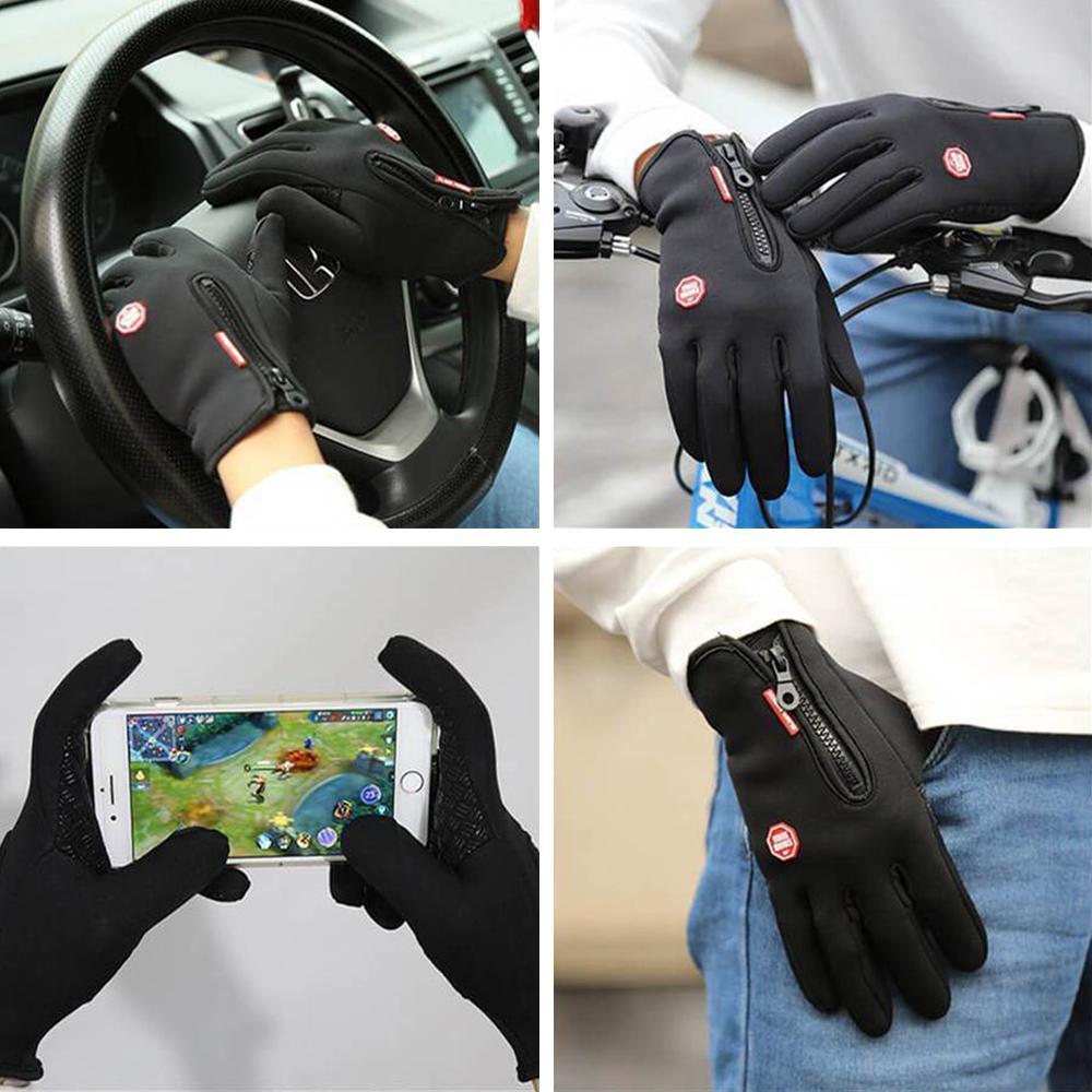 Högkvalitativa, varma, vindtäta och vattentäta touchscreen-handskar, Unisex