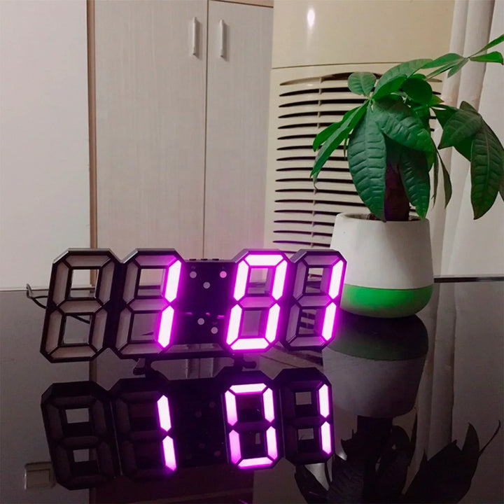 Digital 3D LED Väckarklocka – Modern design med dimmfunktion och optimal synlighet