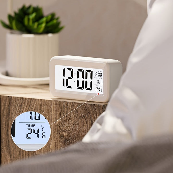 Sandsberg | Slank Digital Väckarklocka | LCD-Display med Snooze-funktion | Flera färger