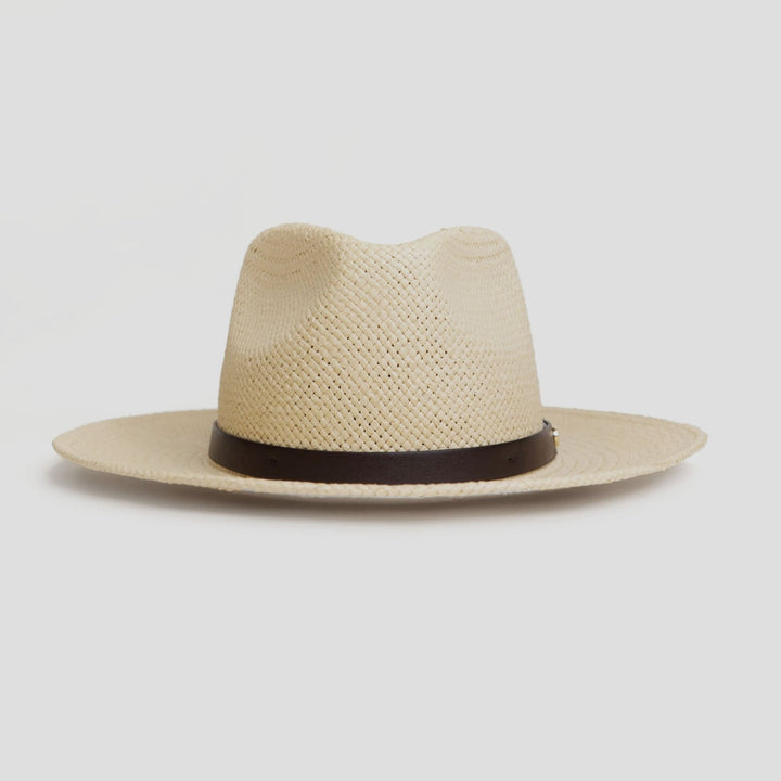 Modern minimalistisk halmhatt – Kaffe | Karnz