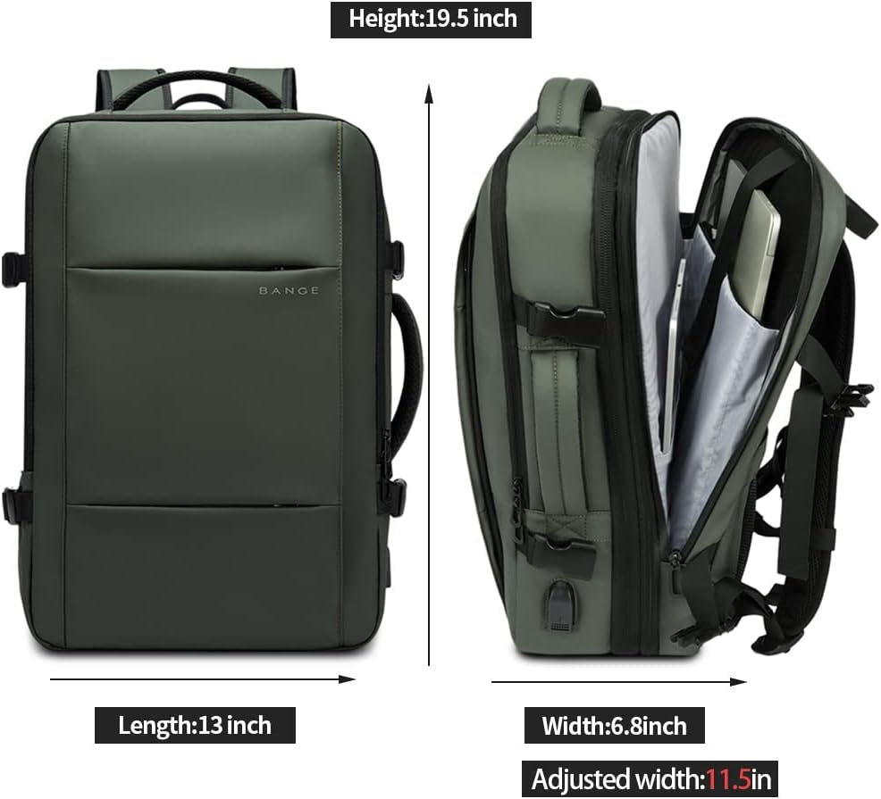 Utbyggbar 26–45L vattentät rese-ryggsäck med laptopfack &amp; duffelbärhandtag | Karnz