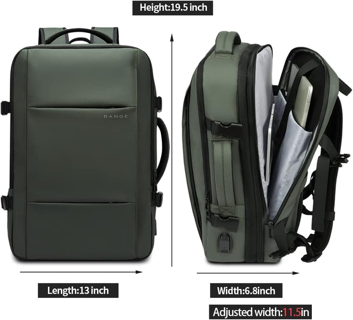 Utbyggbar 26–45L vattentät rese-ryggsäck med laptopfack &amp; duffelbärhandtag | Karnz
