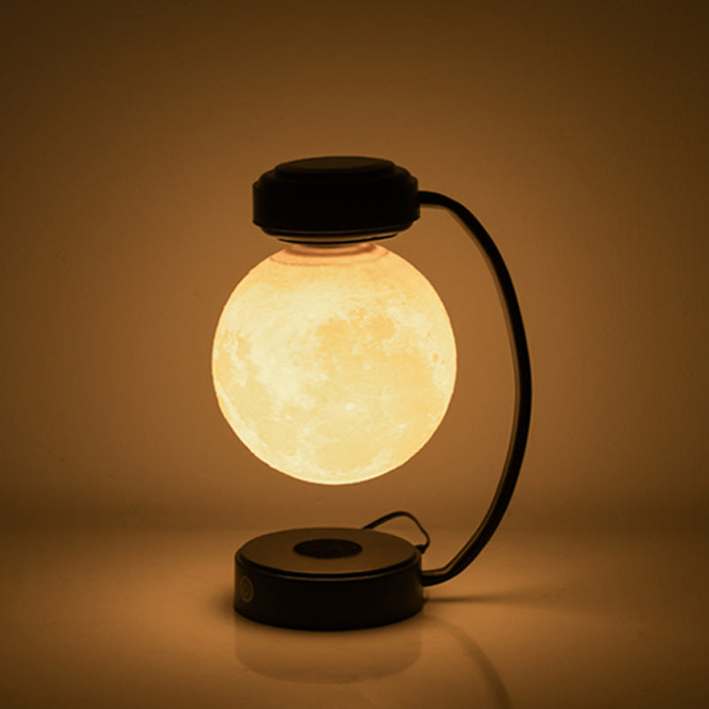 Svävande månlampa med magnetisk levitation och roterande boll