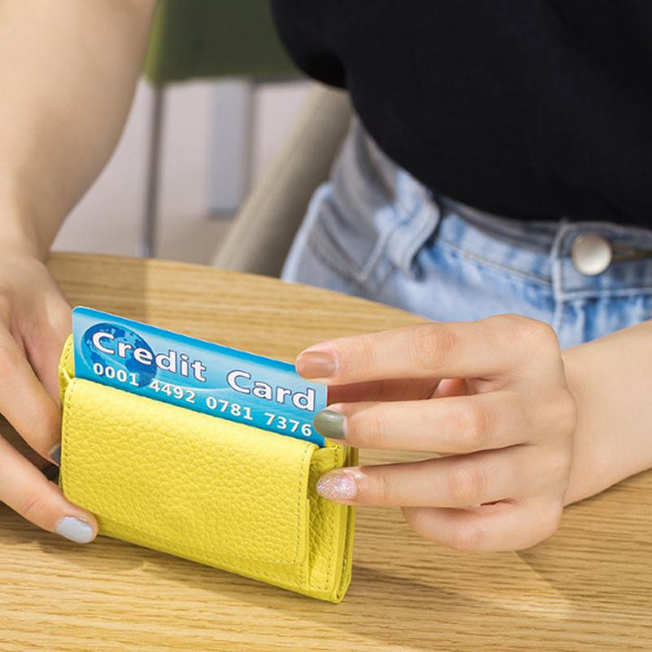 Handgjord RFID-plånbok i mjukt läder