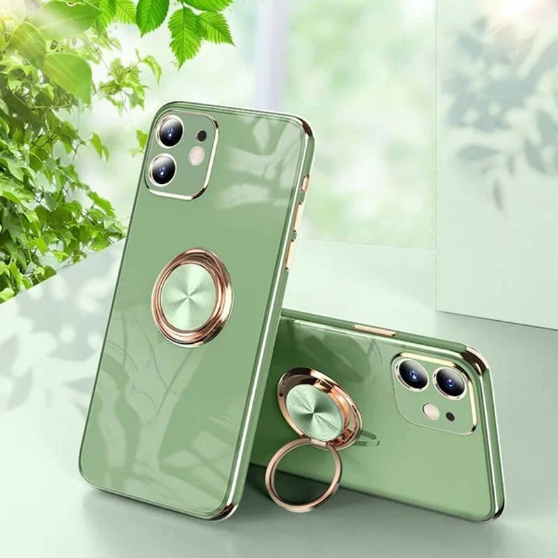 Platt iPhone-fodral med ring | Karnz