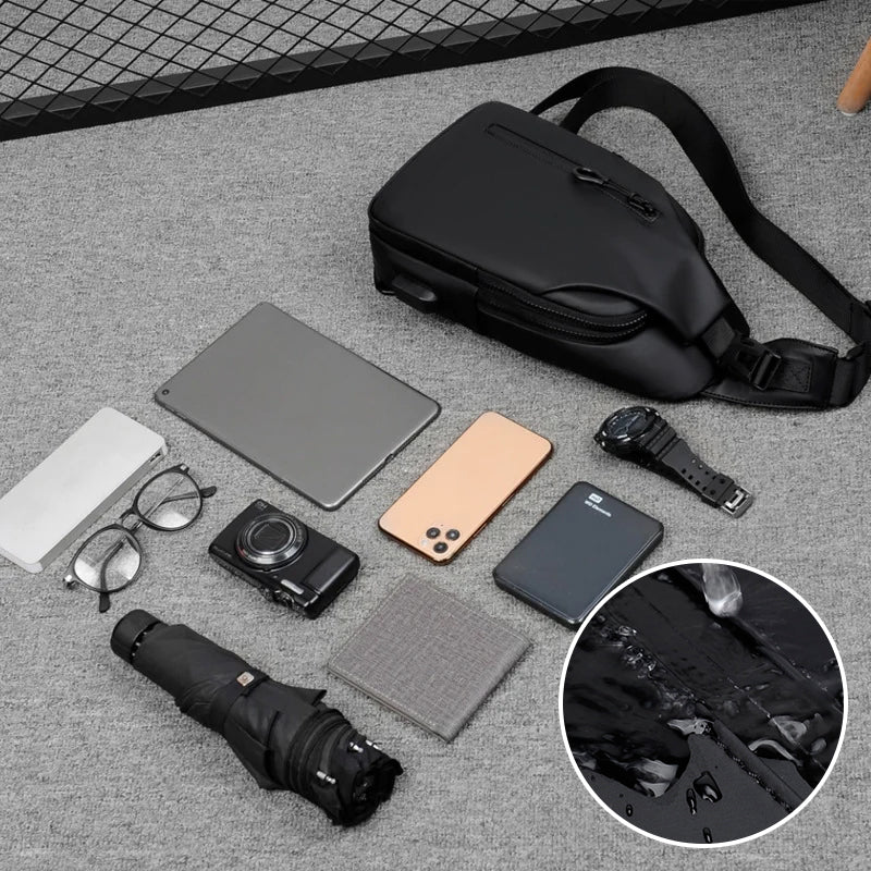 UrbanShield Vattentät Axeltasche med Stöldskyddsdesign | Karnz