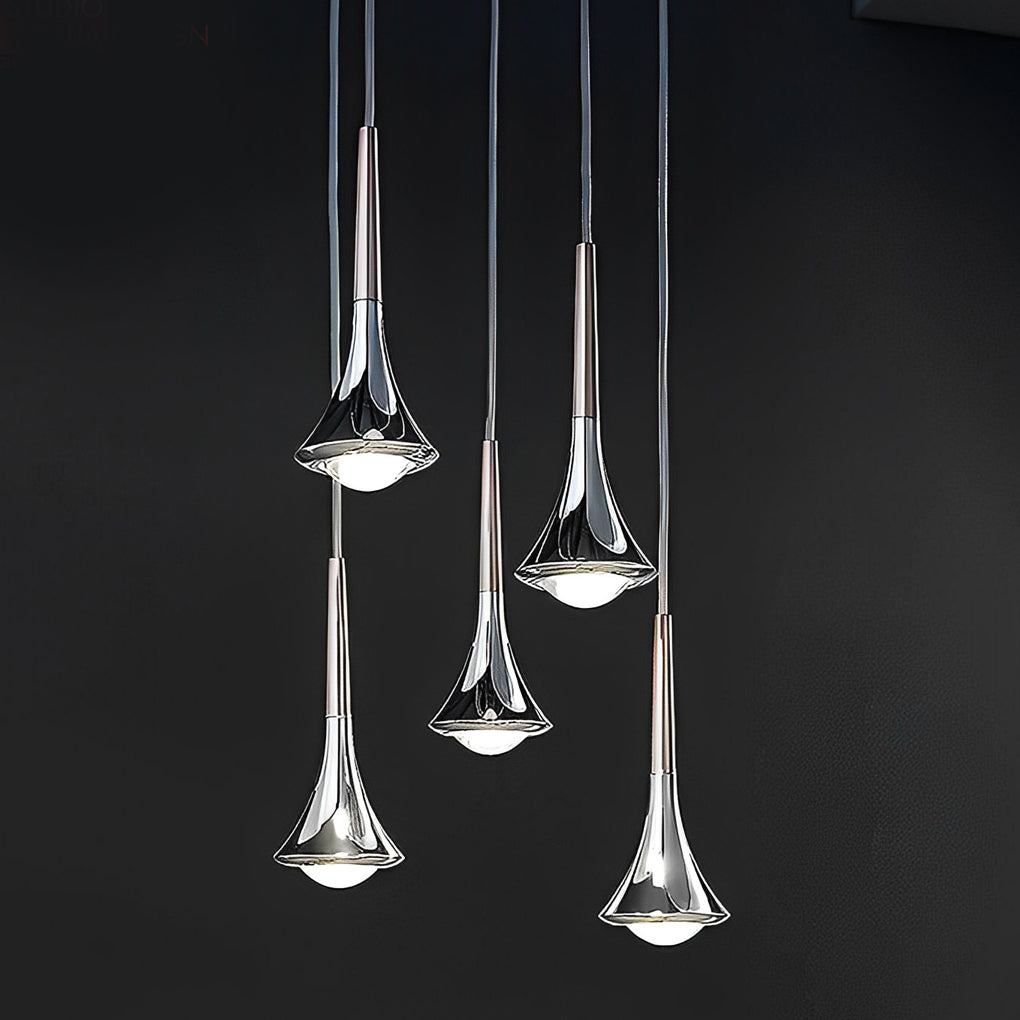 Modern LED Pendellampa i Droppform – Justerbar Metallkrona för Vardagsrum, Sovrum och Matrum | Karnz