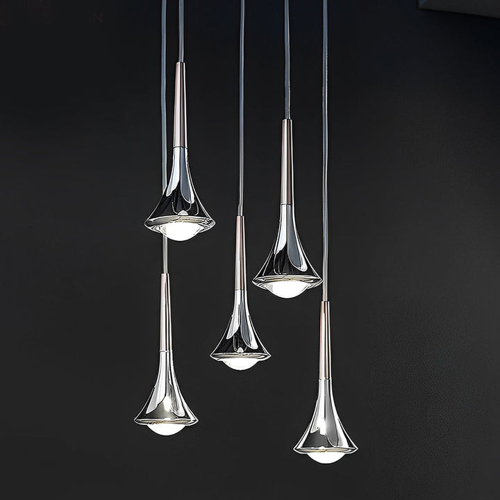 Modern LED Pendellampa i Droppform – Justerbar Metallkrona för Vardagsrum, Sovrum och Matrum | Karnz
