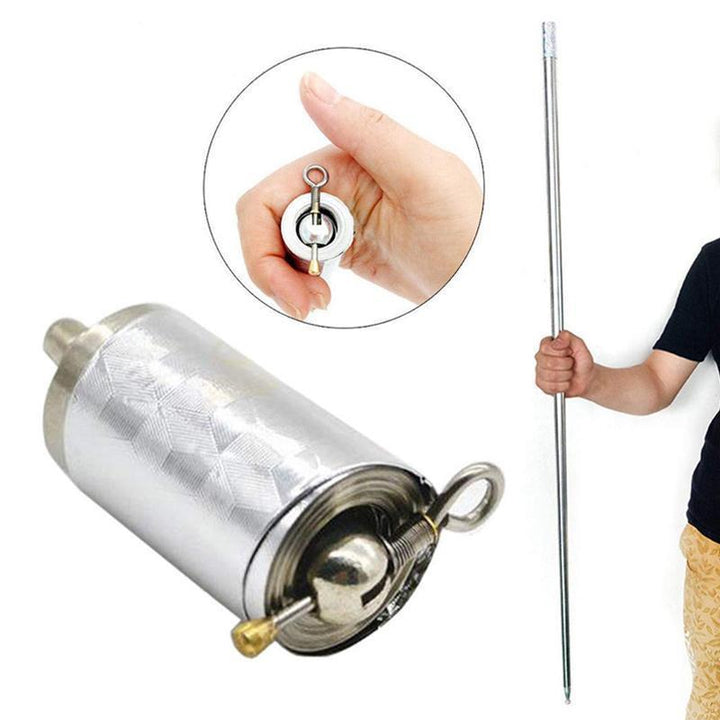 Bärbar metallstav för självförsvar och magi