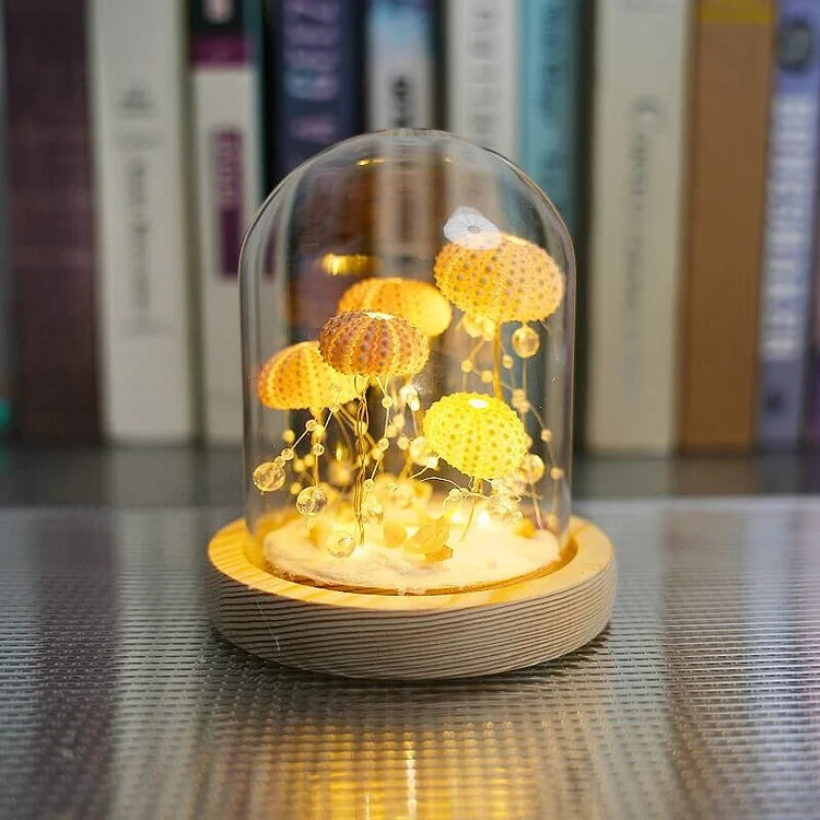 LumiCraft – Unik DIY-bordslampa med naturlig snäcka för en mysig atmosfär