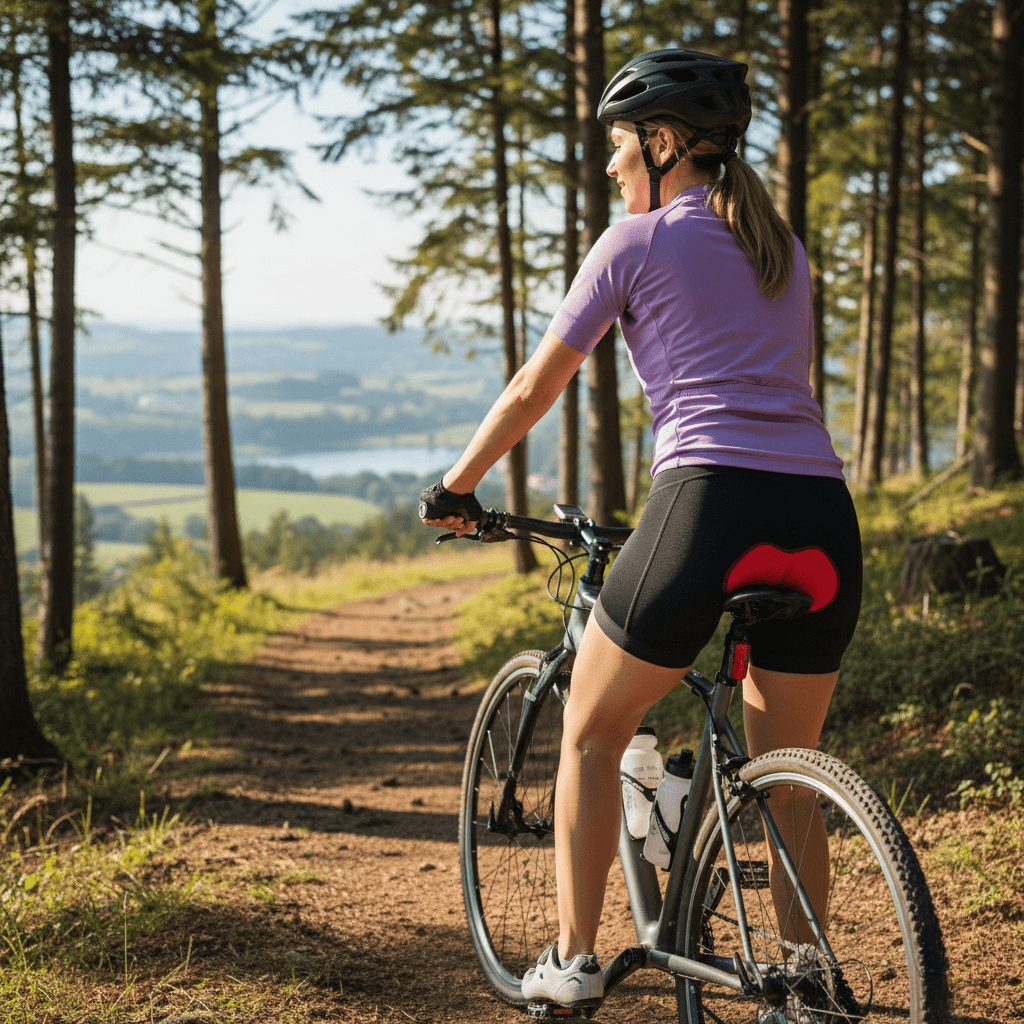 Damen-Radhose med 4D-gelvaddering