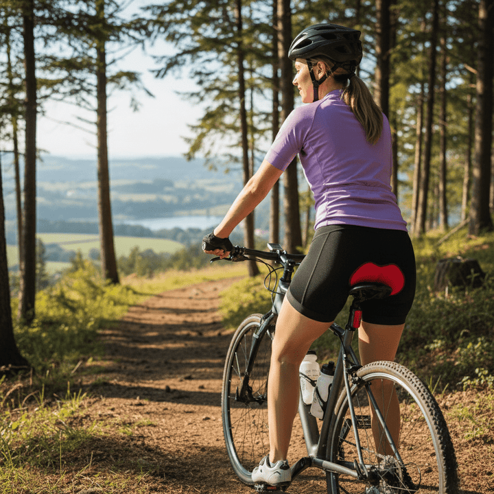 Damen-Radhose med 4D-gelvaddering
