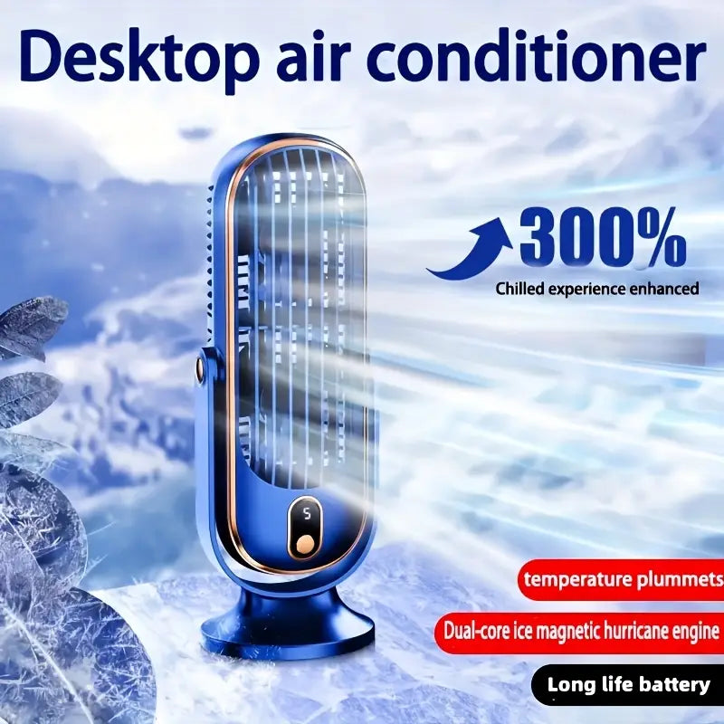 Bärbar Mini-Luftkylare med USB-laddning – 5 hastigheter &amp; 720° rotation | Karnz