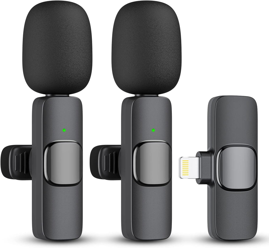 2-Pack trådlös mikrofon för iPhone iPad