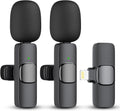 2-Pack trådlös mikrofon för iPhone iPad