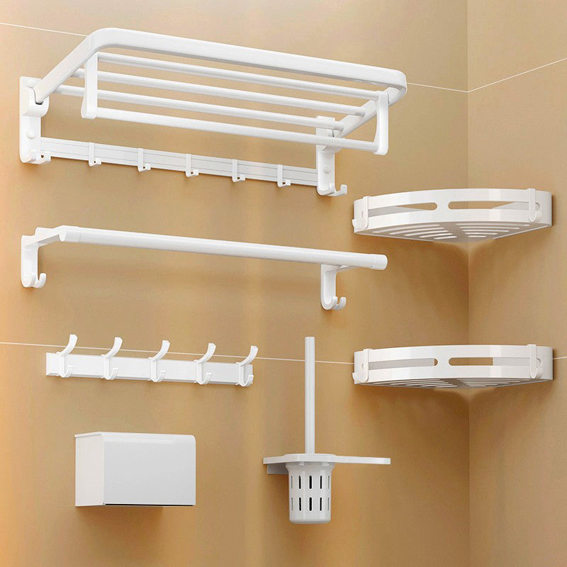 Modernt badrumsaccessoarset Handdukshållare Vit Badrumshylla Badrumsaccessoarset